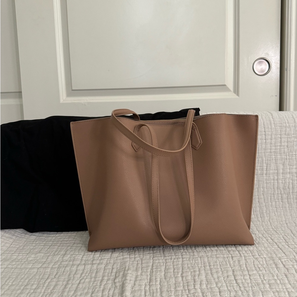 Quince Tan Leather Tote Bag